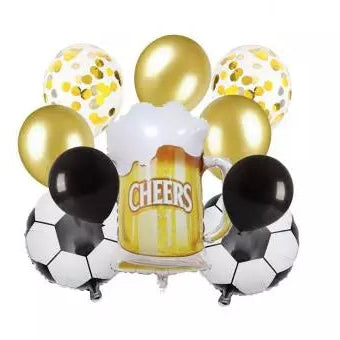 Globo cerveza y pelotas 10 pcs