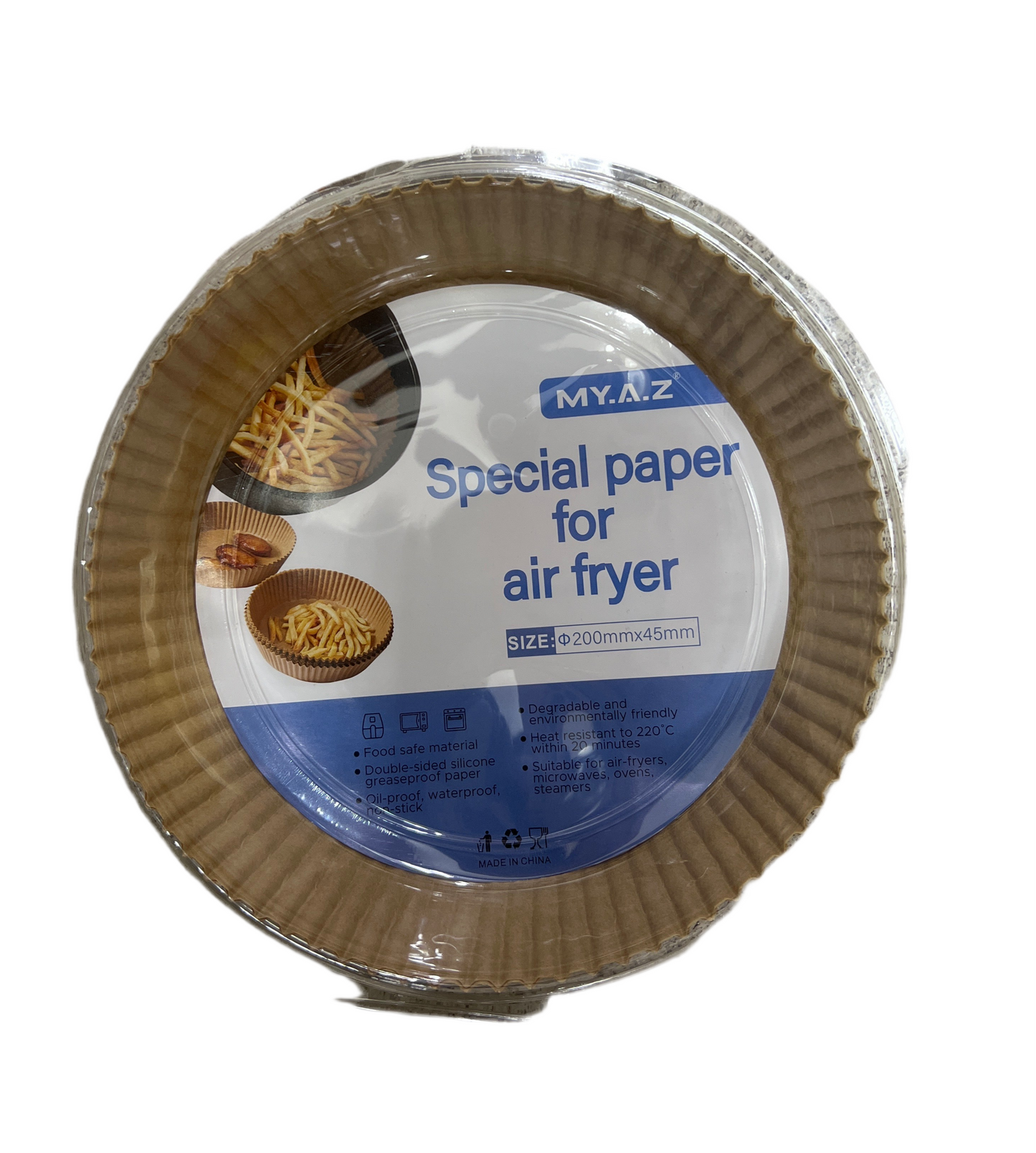 Papel p/ Airfryer 50pcs 200x45mm