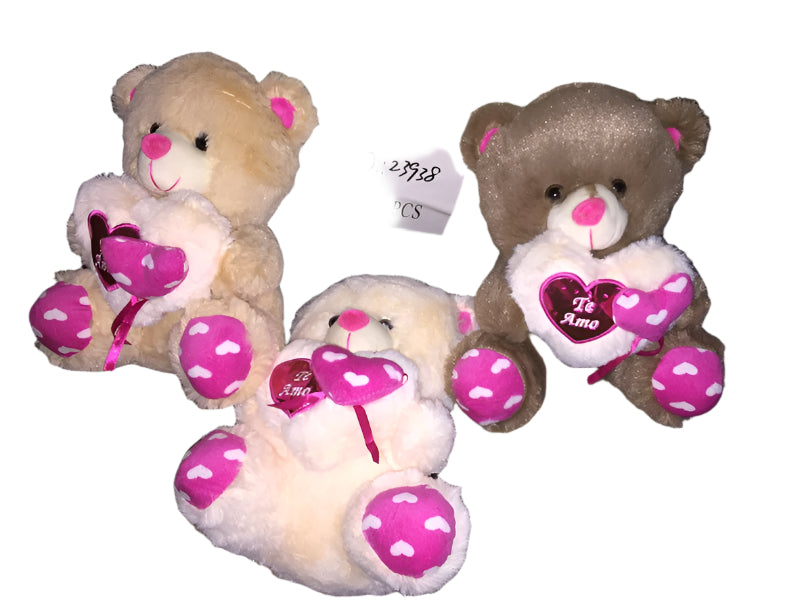PELUCHE OSO CON CORAZON 25CM 23938