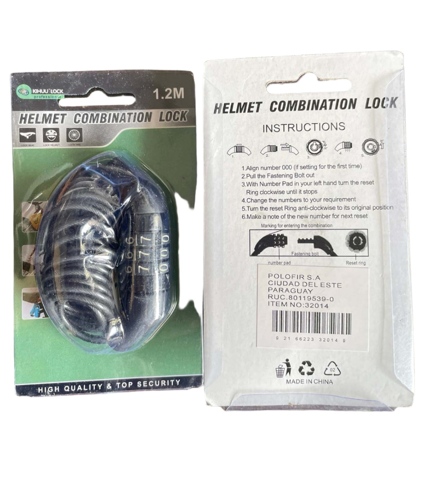 Candado para bicicleta con codigo 32014