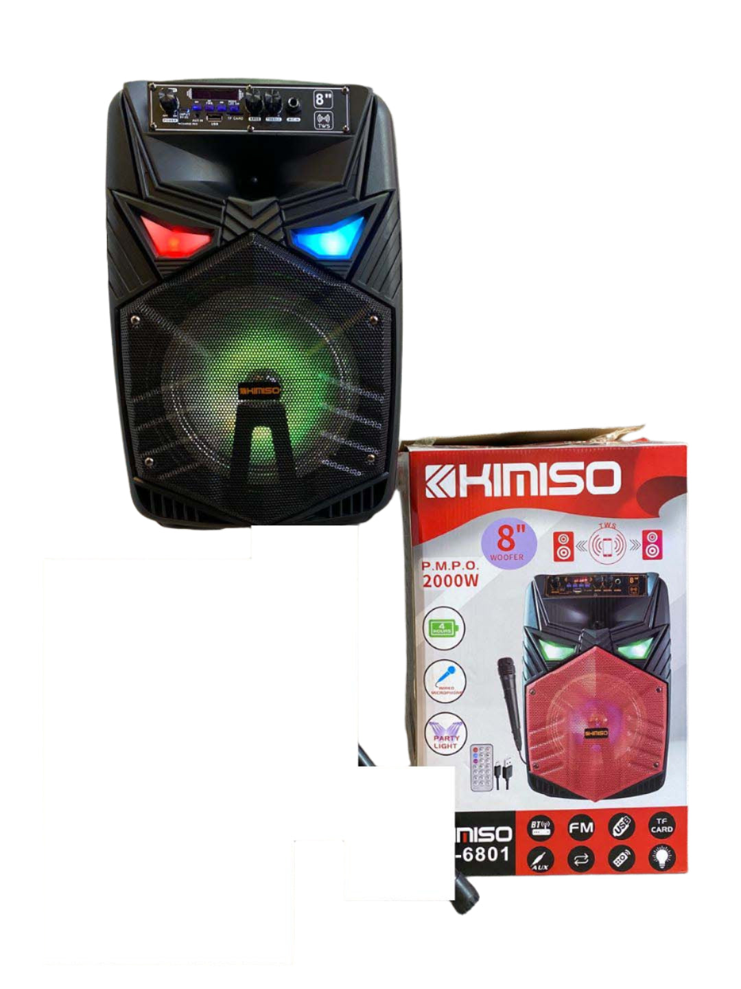 Parlante 8'' 2000w Bluetooth c/microfono 32507