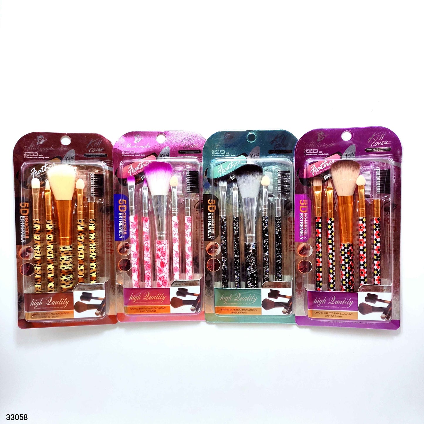 Kit pincel para maquillaje - 5 pcs