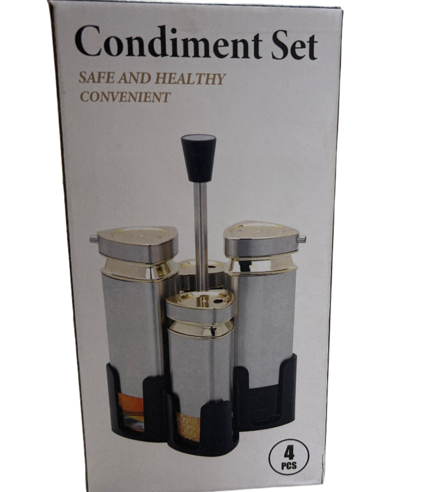 Porta Condimentos de vidrio 4pcs