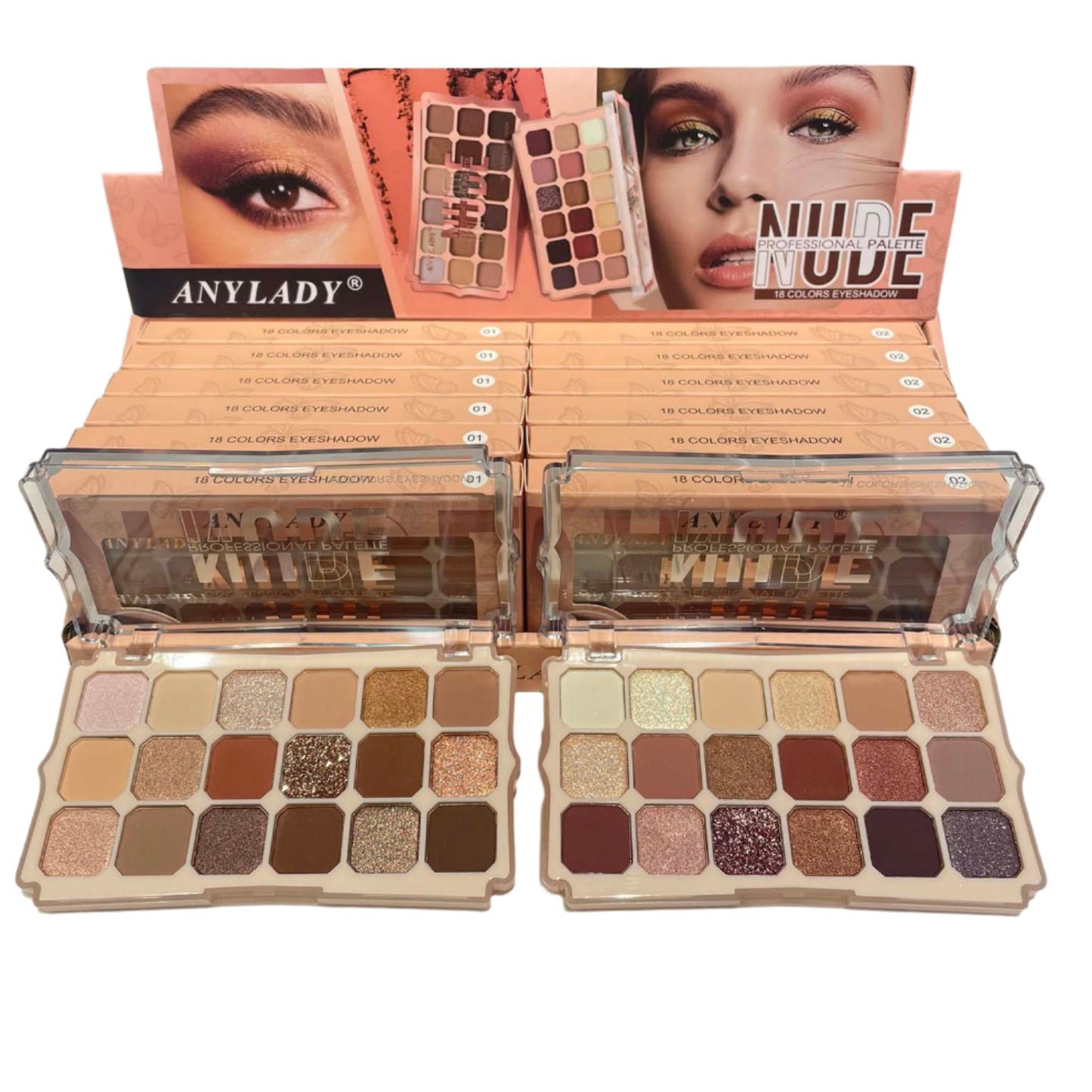 Paleta de sombras - 18 tonos
