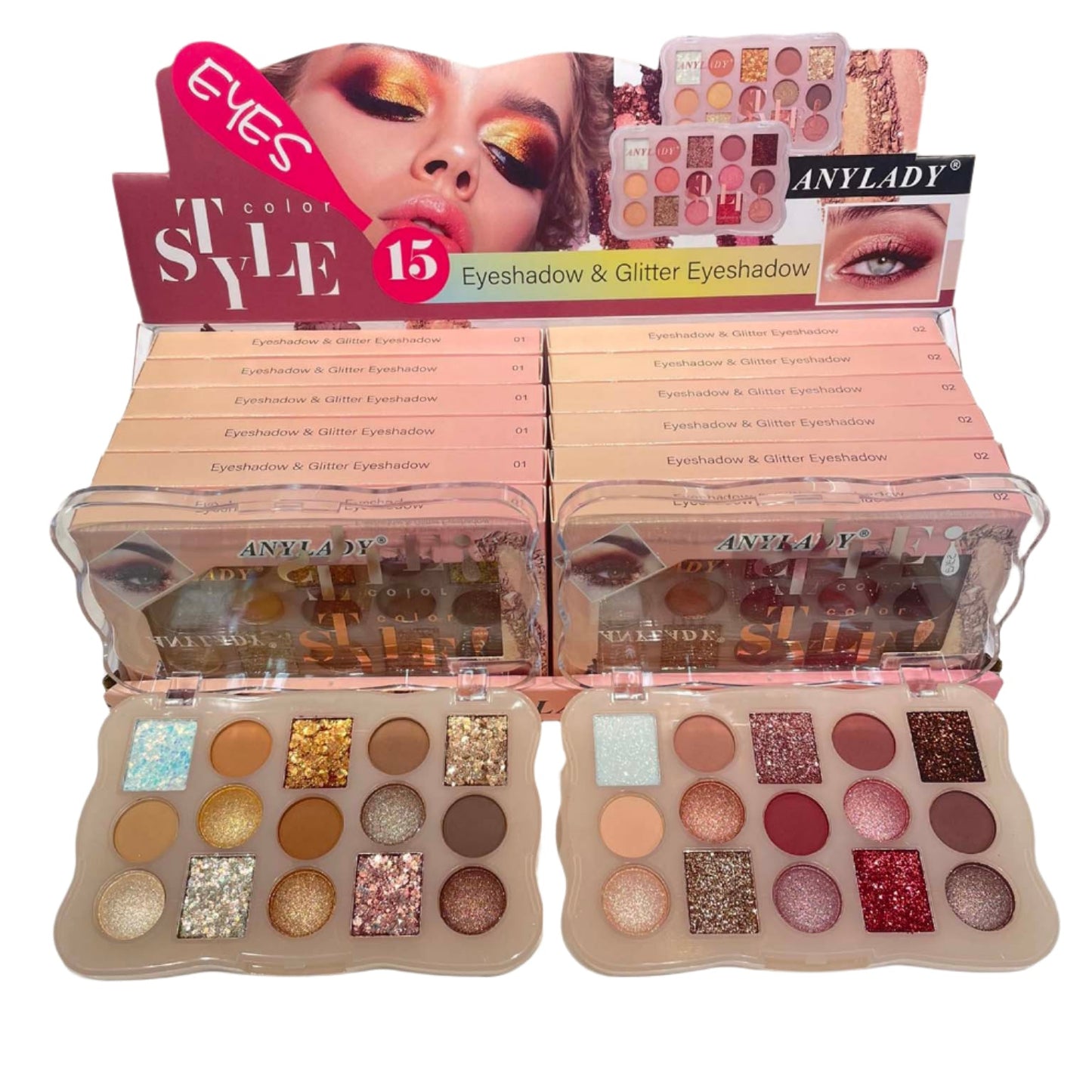 Paleta de sombras - 15 tonos