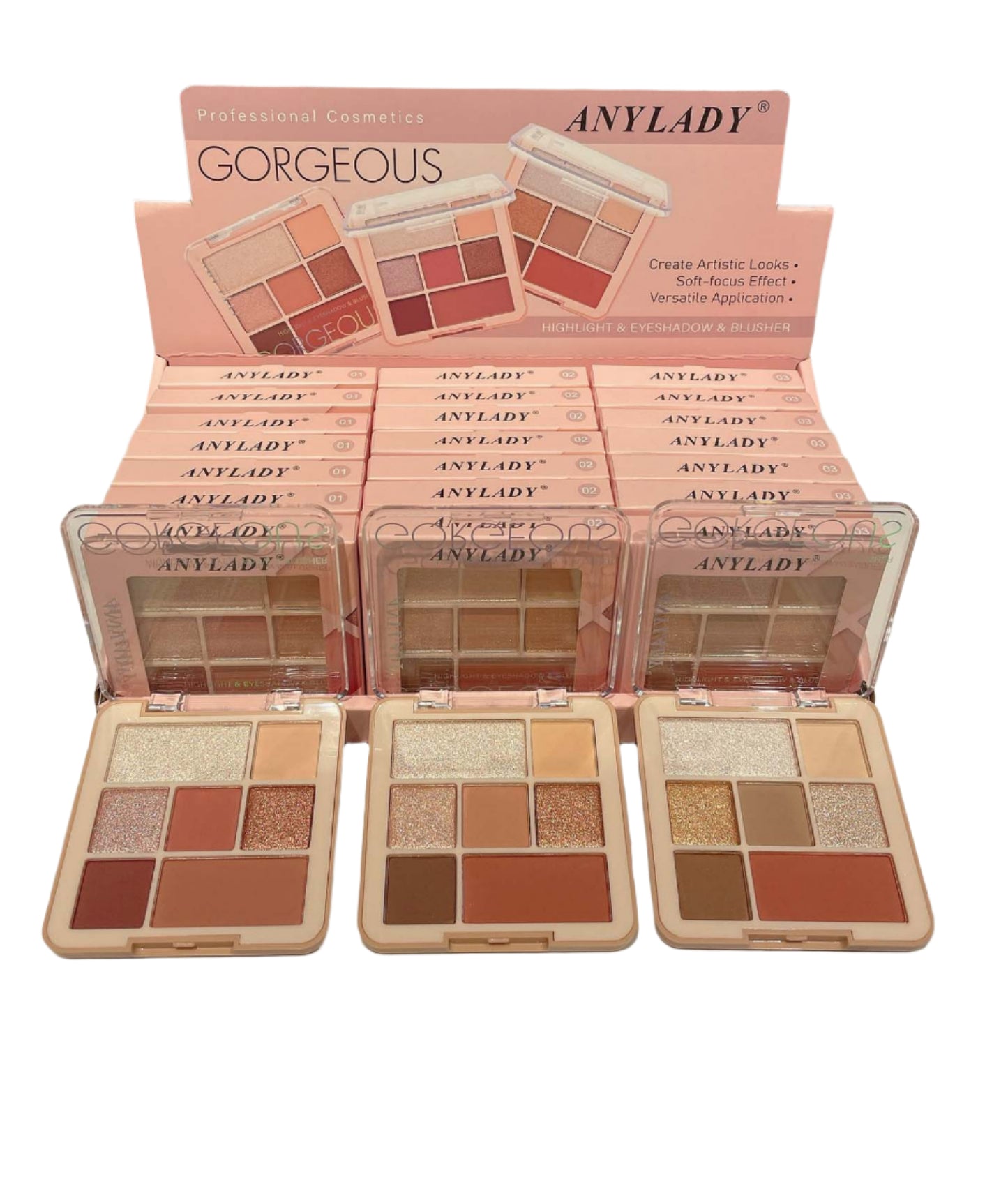 Paleta de sombra con blush