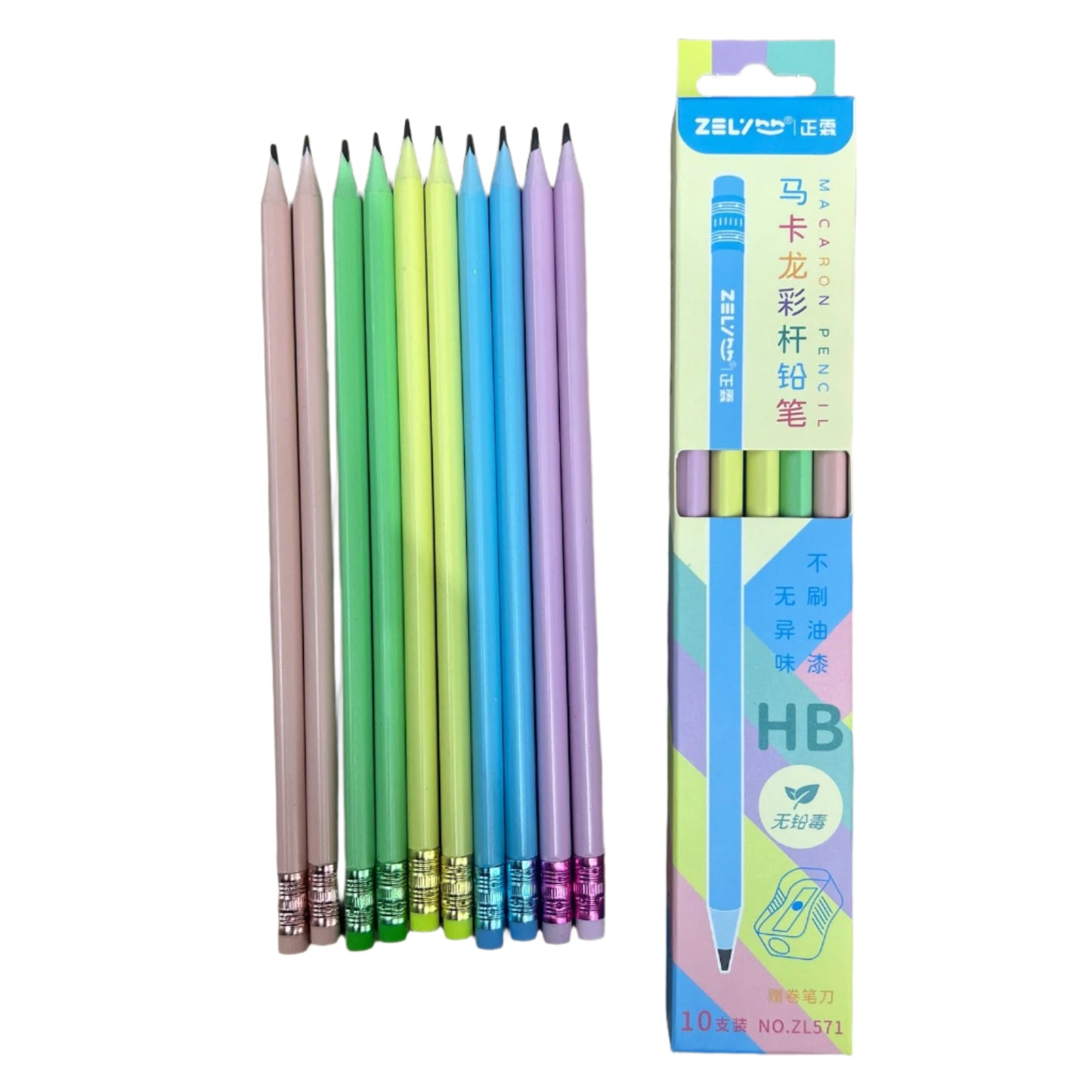 Lapiz color pastel cajita con 10 unidades