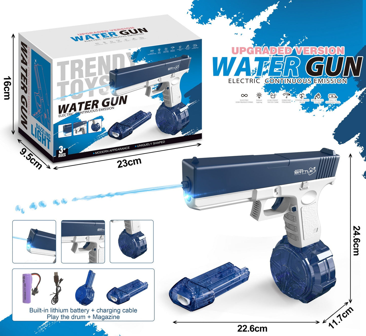 Pistola d/agua con bat.recargable (CY044)
