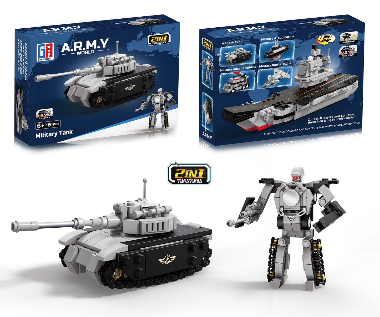 Lego tanque 180pc.2en1 (123-807)