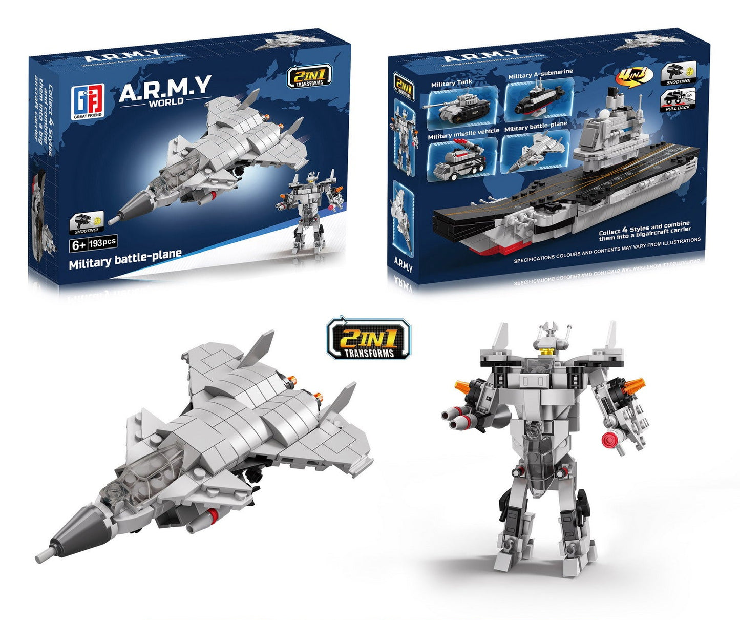 Lego avion 193pc. 2en1 (123-810)