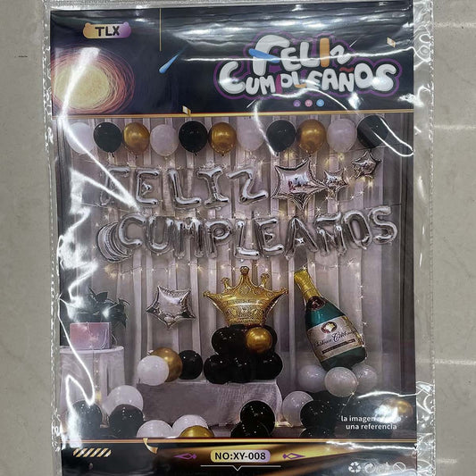 Kit globo cumpleaños c/ pisca 51 pcs