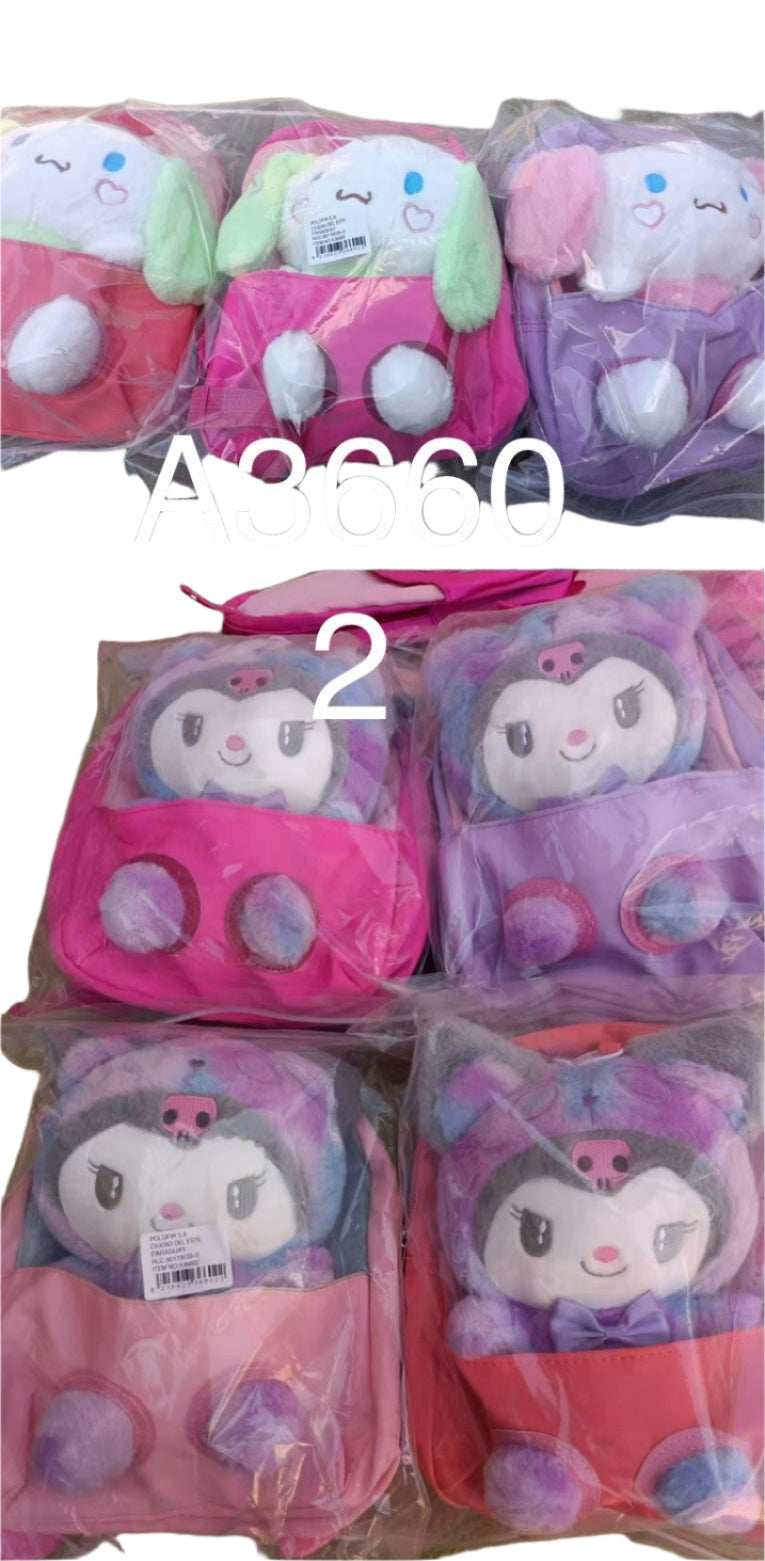 Mochila infantil c/peluche -36602