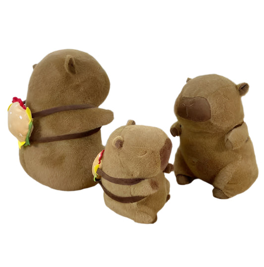 Peluche Capibara con Hamburguesa - 40CM.