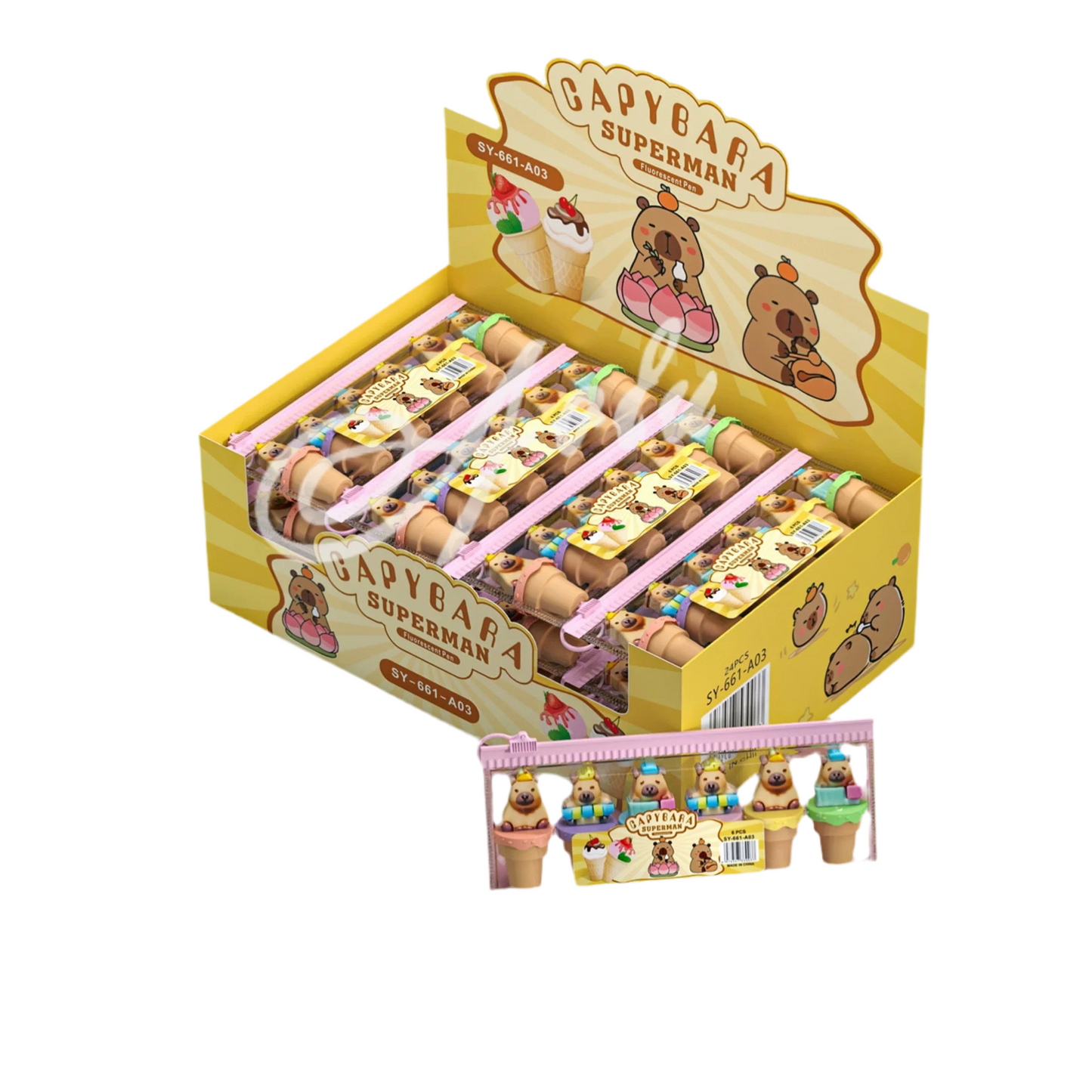 Pincel Marcador Capibara 6pcs - unitario