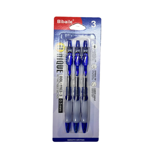 Bolígrafo en gel azul 3pcs