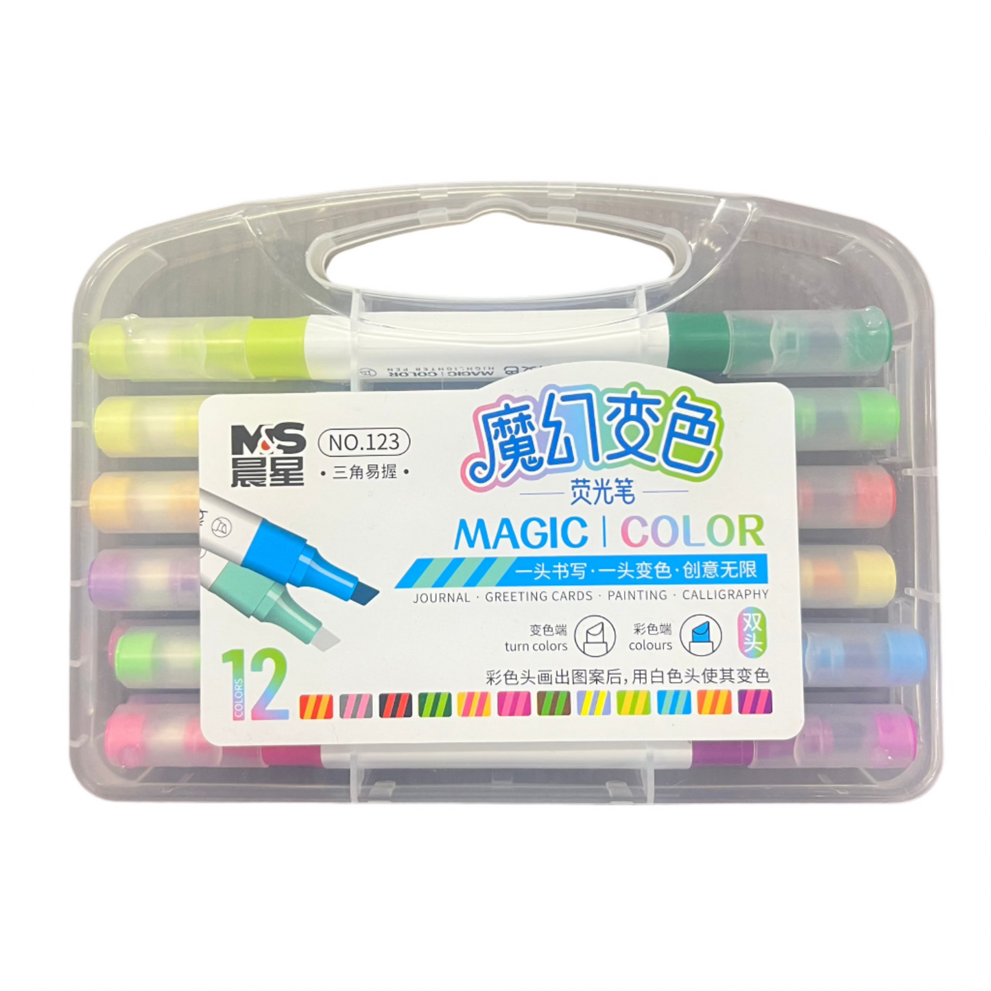 Pincel 12 colores mágico