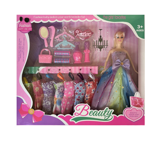 Muneca c/ascesorios beauty (HZ9025)